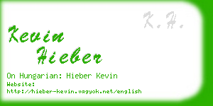 kevin hieber business card